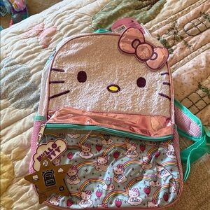 Hello Kitty Pink Sequin Rainbow Pocket Kids Backpack